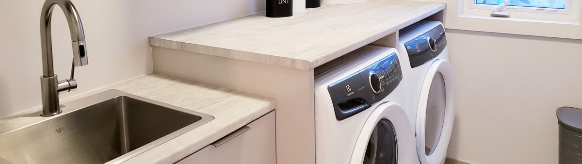 clean laundry room in a home