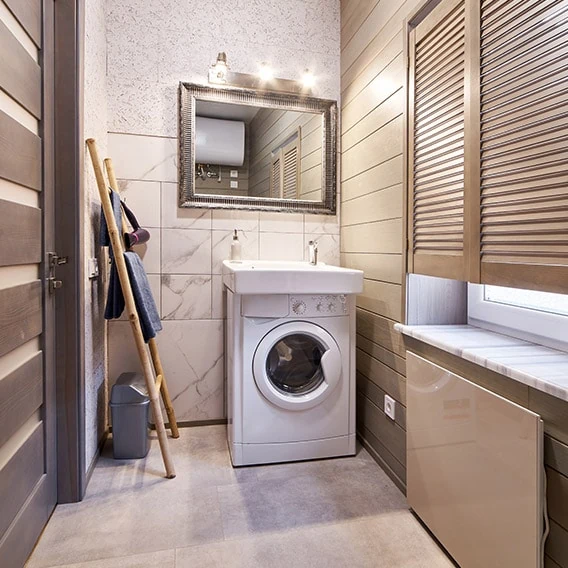 neat and tidy laundry room