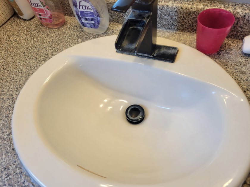 clean bathroom sink