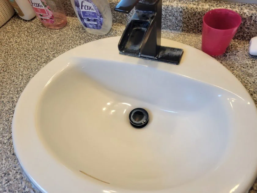 clean bathroom sink