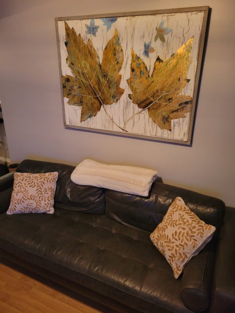 clean living room view of sofa