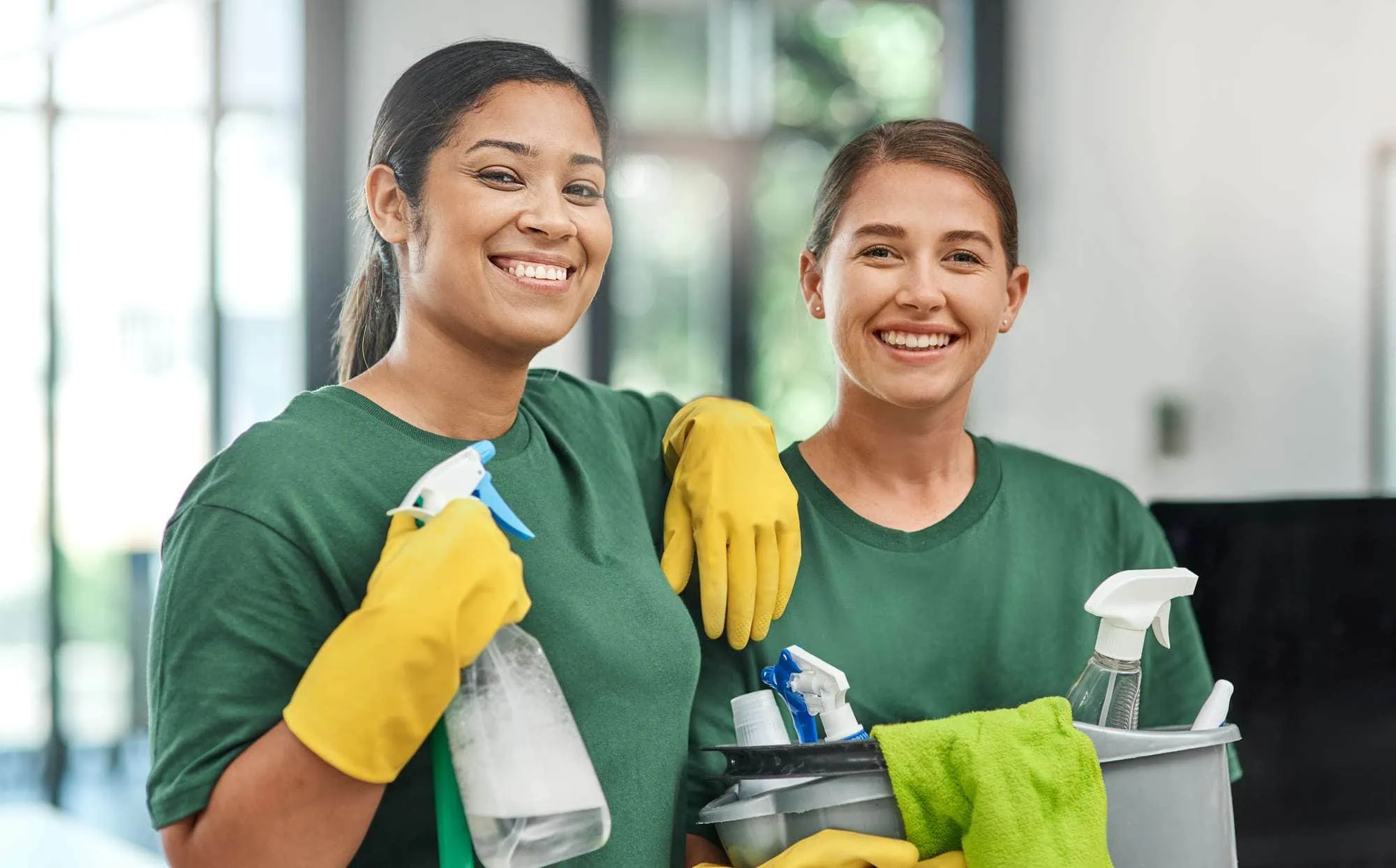 cleaning crew members