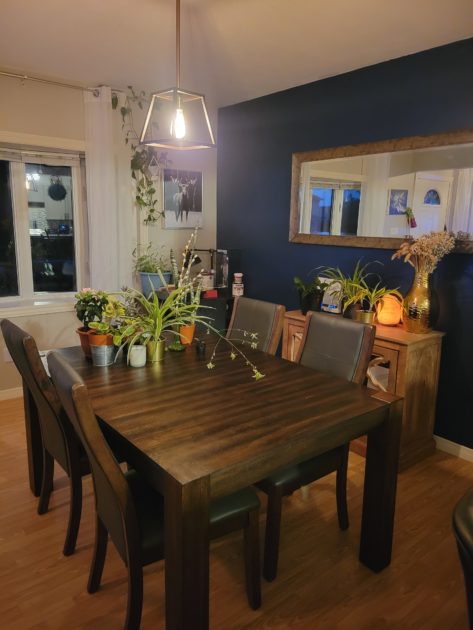 recently cleaned dining room