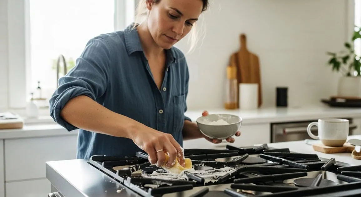 cleaning stainless steel stove with baking soda paste cleaning stainless steel stove with baking soda paste